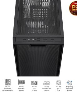Vỏ Case ASUS A21 Black (Matx, Màu Đen) - Ảnh 4
