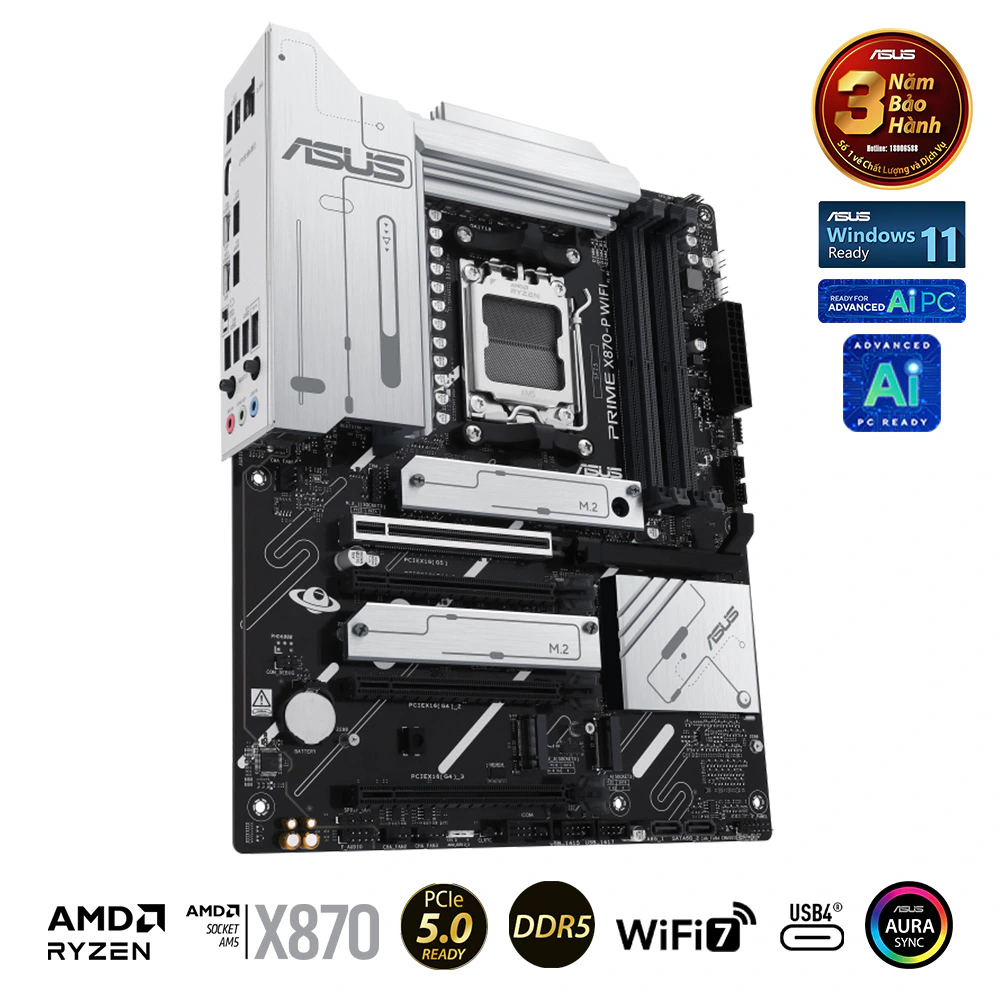Mainboard Asus PRIME X870-P WIFI-CSM DDR5 3 Mainboard Asus PRIME X870-P WIFI-CSM DDR5 - Ảnh 3