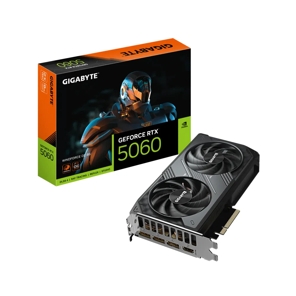 Vga Gigabyte RTX 5060 WINDFORCE OC 8GB (N5060WF2OC-8GD) 1 Vga Gigabyte RTX 5060 WINDFORCE OC 8GB (N5060WF2OC-8GD)