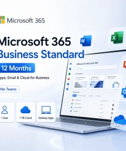 Microsoft 365 Business Standard (No Teams) 12 Months là gói Microsoft 365 cho doanh nghiệp gồm ứng dụng Office, email doanh nghiệp, OneDrive, SharePoint và dịch vụ cloud, không bao gồm Microsoft Teams.