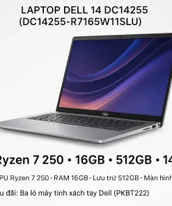 Laptop Dell 14 DC14255 Ryzen 7 250 RAM 16GB SSD 512GB 4 Laptop DELL 14 DC14255 (DC14255-R7165W11SLU) | Ryzen 7 250 / 16GB / 512GB / 14'' - hình ảnh chi tiết 1