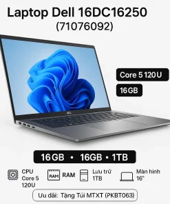 Laptop Dell 16DC16250 (71076092) | Core 5 120U / 16GB / 1TB / 16" - hình ảnh chi tiết 1