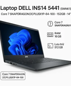 Laptop DELL INS14 5441 (5MNK1) | Core 7 SNAPDRAGON(R) XPLUSX1P-64- 100 / 16GB / - hình ảnh chi tiết 1