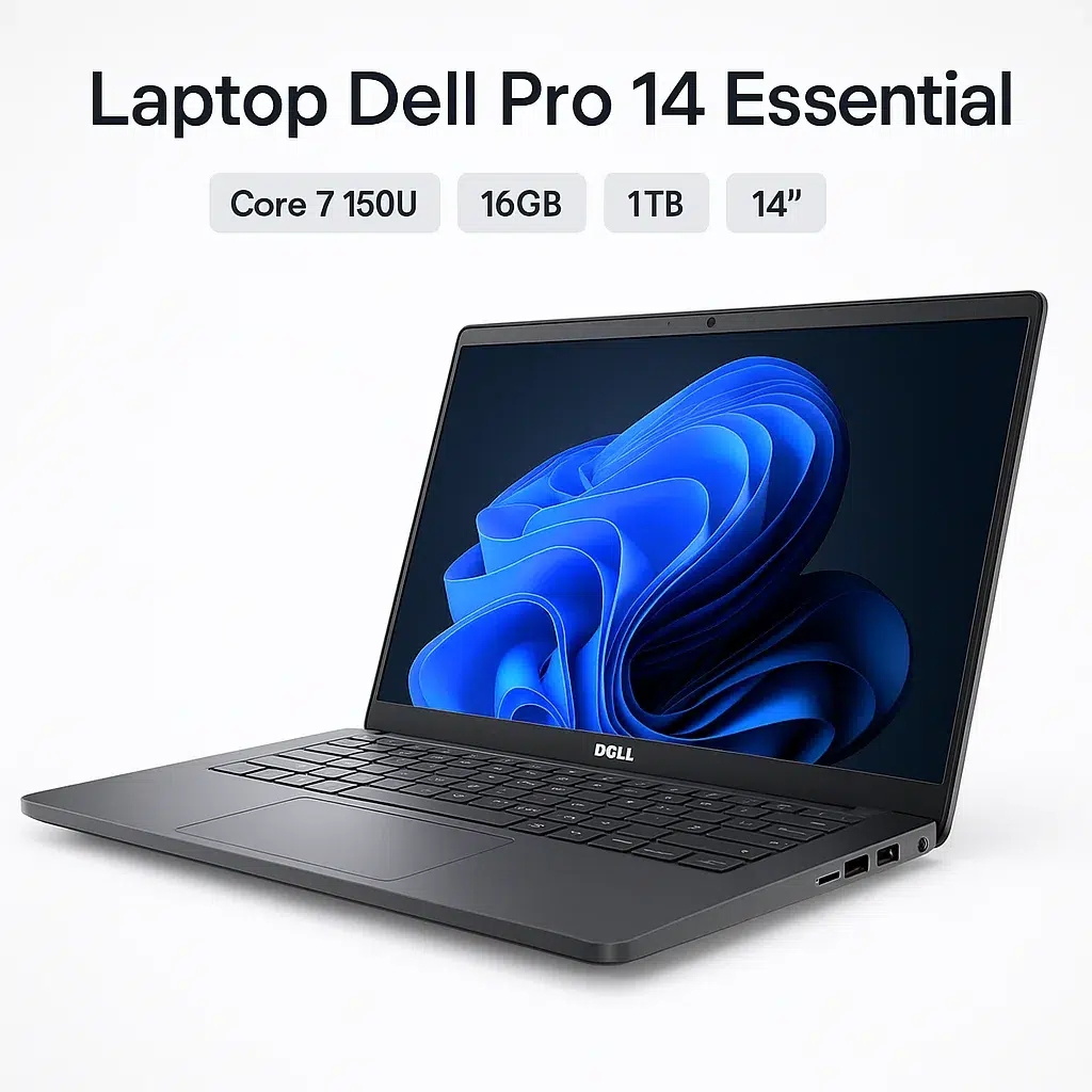 Laptop Dell Pro 14 Essential PV14250(PV14250-150U-161TBW) | Core 7 150U / 16GB / 14" 10 Laptop Dell Pro 14 Essential - hình ảnh chi tiết 2
