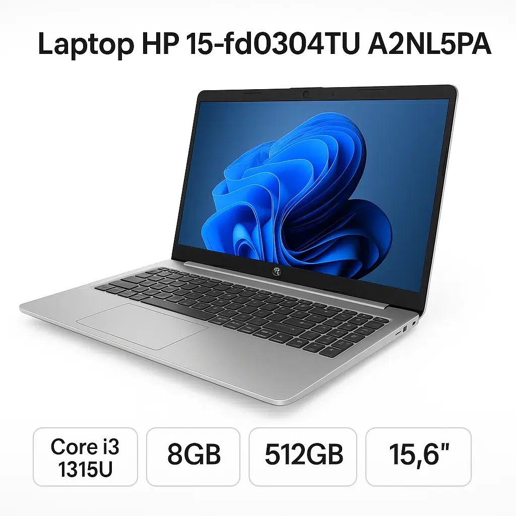 Laptop HP 15-fd0304TU A2NL5PA | Core i3 1315U / 8GB / 512GB / 15.6" 10 Laptop HP 15-fd0304TU A2NL5PA Core i3 1315U 8GB 512GB - hình ảnh chi tiết 2