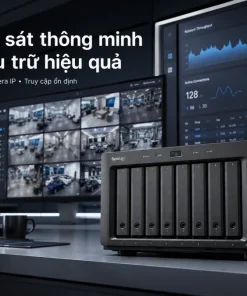 NAS Synology DS1825+ 8 Bay, RAM ECC, Dual 2.5GbE 7 Synology DS1825+ là NAS doanh nghiệp 8 khay, sử dụng CPU AMD Ryzen V1500B, RAM ECC 8GB, Dual 2.5GbE và hai khe M.2 NVMe. Thiết bị hỗ trợ nâng cấp mạng 10/25GbE, mở rộng lên 18 ổ đĩa, RAID 5/6/10, máy ảo, High Availability và tối đa 40 camera IP.