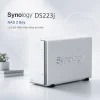 NAS Synology DS223j 2 Bay – Lưu trữ đám mây riêng 7 Synology DS223j là NAS 2 khay hỗ trợ Btrfs, RAID, Synology Drive, Photos và lưu camera IP, phù hợp gia đình, cá nhân và văn phòng nhỏ.