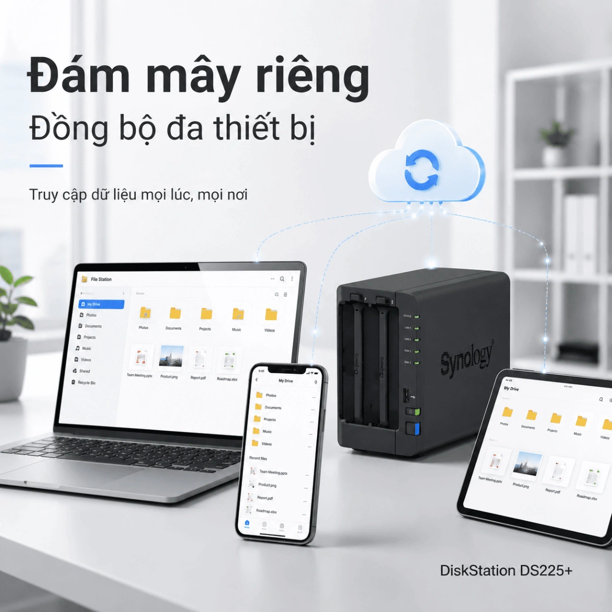 NAS Synology DS225+ 2 Bay, Intel J4125, RAM 2GB, LAN 2.5GbE 3 NAS Synology DiskStation DS225+ 2 Bay, Intel J4125, RAM 2GB, LAN 2.5GbE