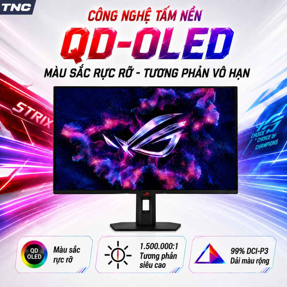 Màn Hình Gaming Asus ROG Strix OLED XG27AQDMES 27 inch/ QHD/ QD-OLED/ 240Hz/ 0.03ms 3 Màn Hình Gaming Asus ROG Strix OLED XG27AQDMES 27 inch/ QHD/ QD-OLED/ 240Hz/ 0.03ms - Ảnh 3