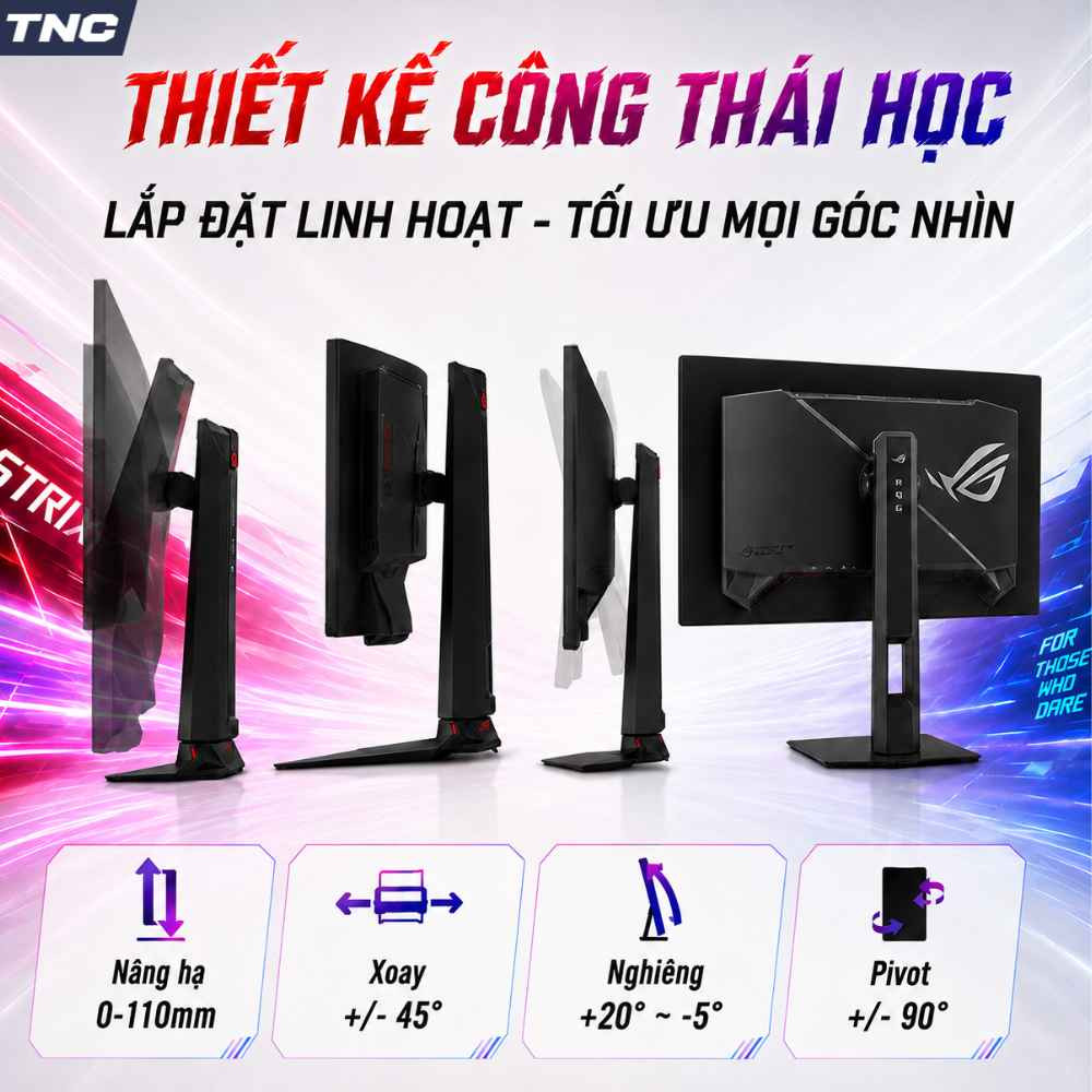 Màn Hình Gaming Asus ROG Strix OLED XG27AQDMES 27 inch/ QHD/ QD-OLED/ 240Hz/ 0.03ms 4 Màn Hình Gaming Asus ROG Strix OLED XG27AQDMES 27 inch/ QHD/ QD-OLED/ 240Hz/ 0.03ms - Ảnh 4