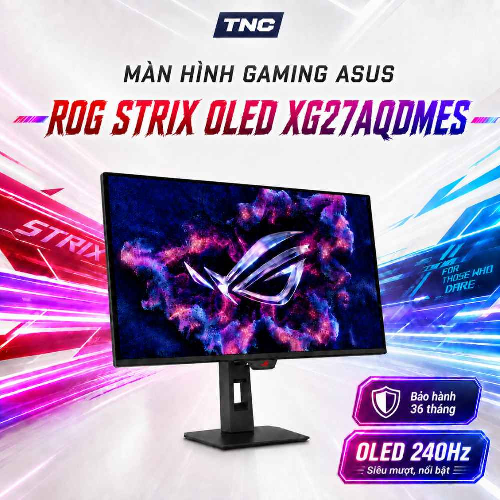 Màn Hình Gaming Asus ROG Strix OLED XG27AQDMES 27 inch/ QHD/ QD-OLED/ 240Hz/ 0.03ms 1 Màn Hình Gaming Asus ROG Strix OLED XG27AQDMES 27 inch/ QHD/ QD-OLED/ 240Hz/ 0.03ms
