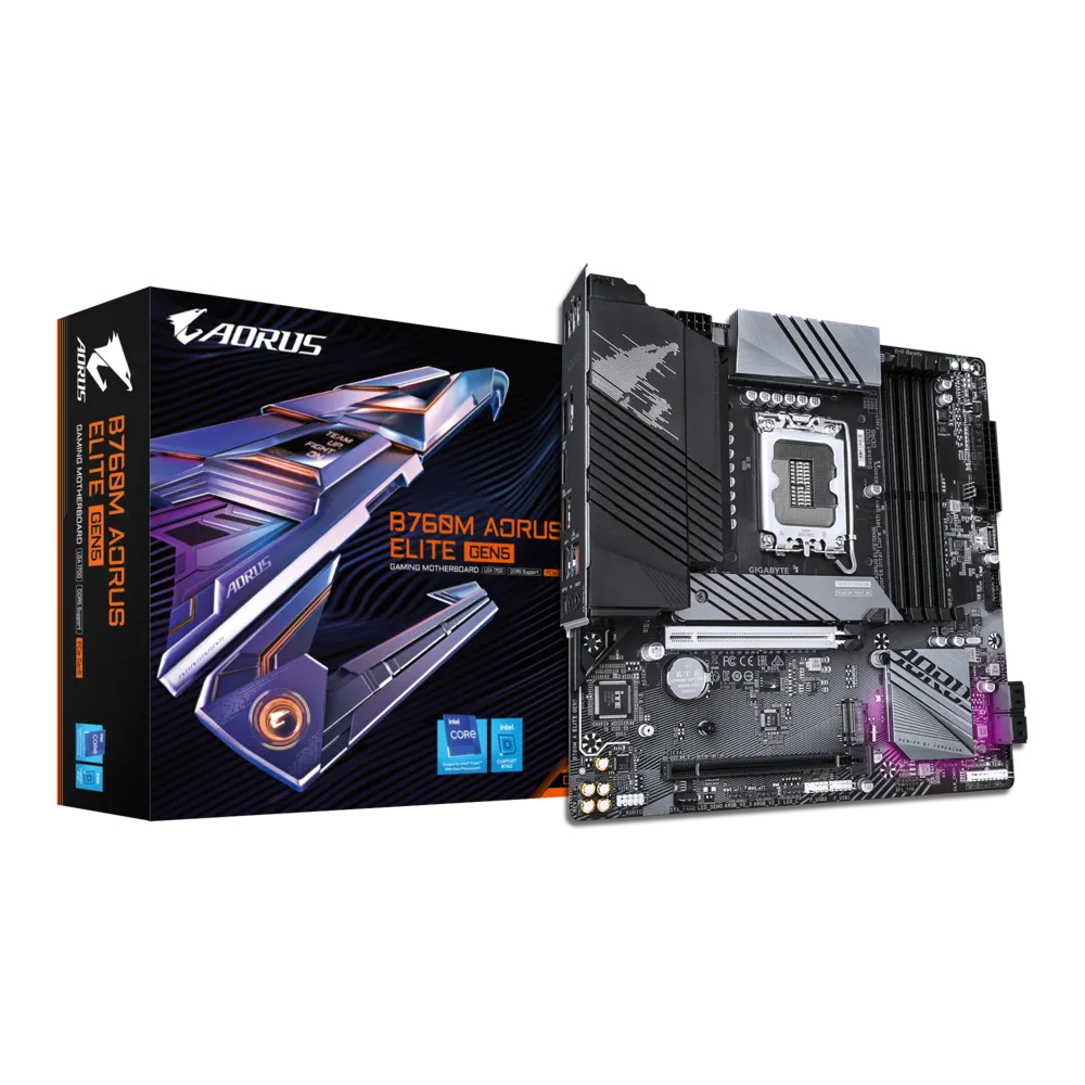 Mainboard Gigabyte B760M Aorus Elite GEN5 DDR5 2 Mainboard Gigabyte B760M Aorus Elite GEN5 DDR5 - Ảnh 2