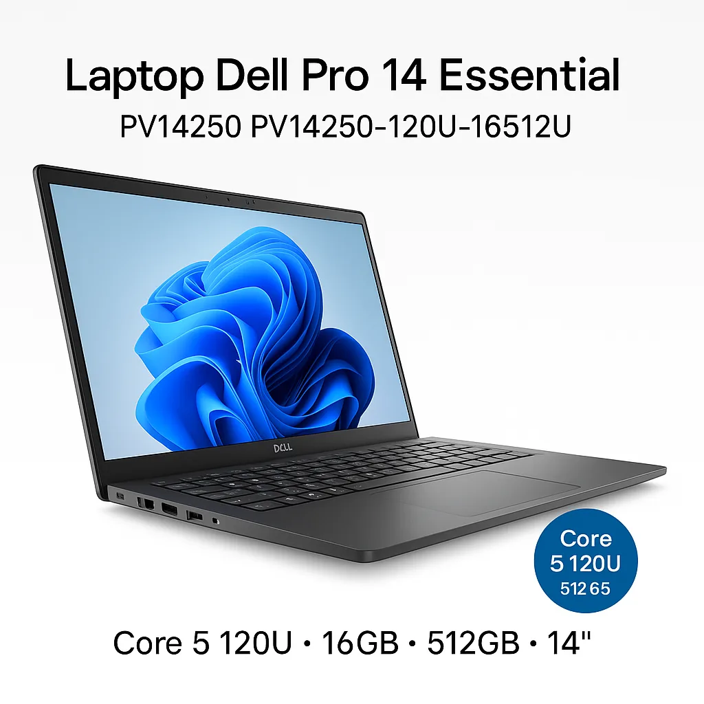 Laptop Dell Pro 14 Essential PV14250 PV14250-120U-16512U | Core 5 120U / 16GB / 512GB / 14" 10 Laptop Dell Pro 14 Essential PV14250 PV14250-120U-16512U - ảnh đại diện sản phẩm