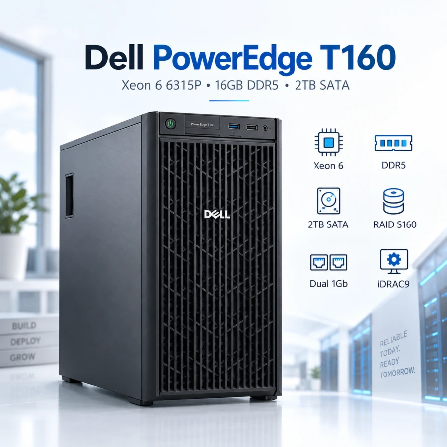 HOME 1 Dell PowerEdge T160 Xeon 6 6315P, 16GB DDR5, HDD 2TB